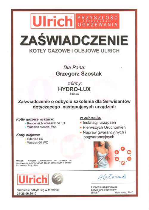 Certyfikat autoryzacji nr 4